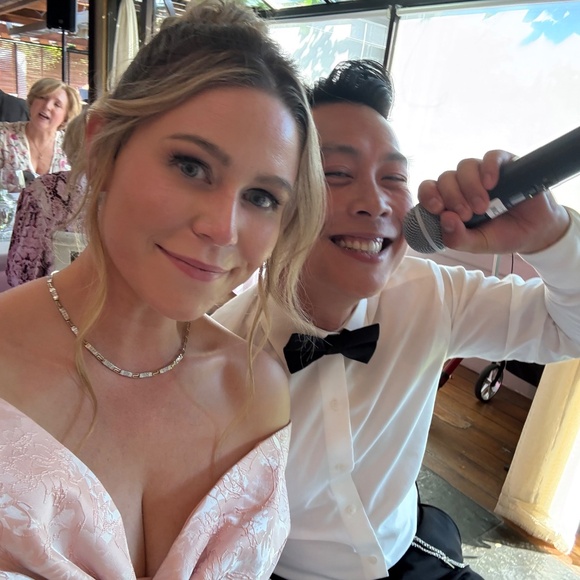 Chic Off-Shoulder Pink Maxi Dress - Picture 6 of 9